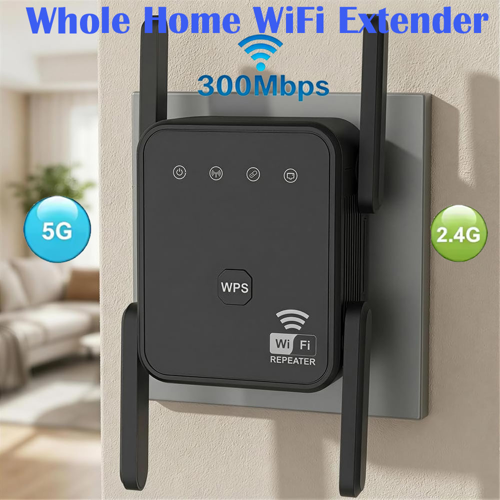 Home Security Wireless - 2026년형 새로운 와이파이 리피터 300Mbps 2.4GHz