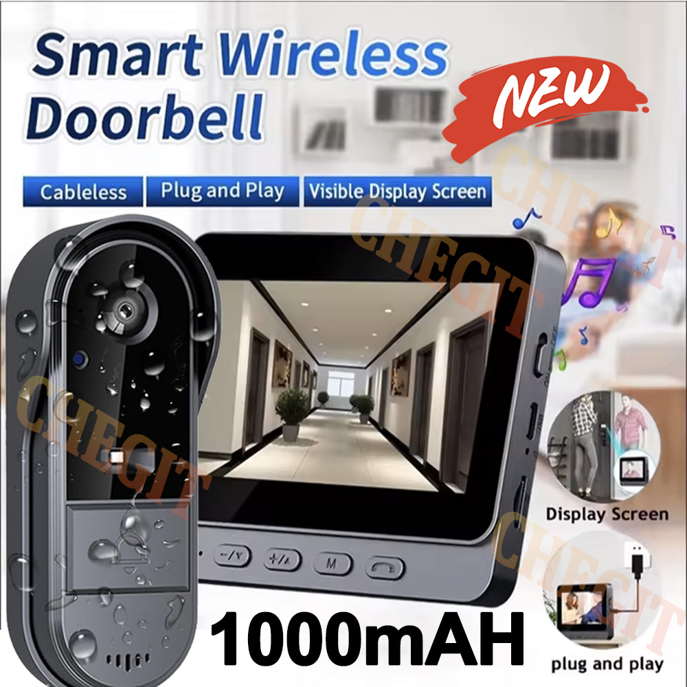 Home Security No Wifi Needed - 무선 와이파이 초인종 카메라 1080P 비디오