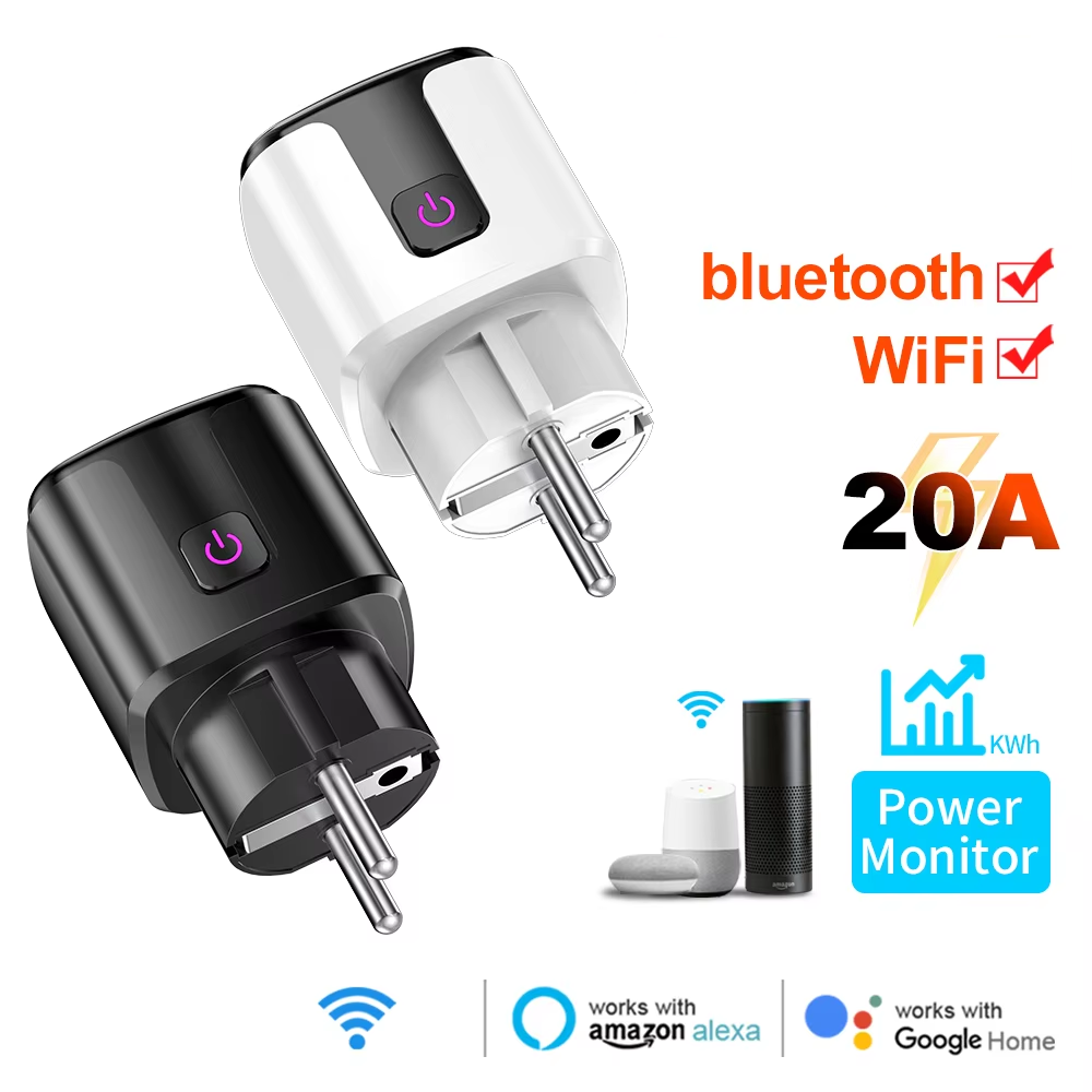 Home Security Alexa - 스마트 20A EU 플러그 WiFi+블루투스 소켓(전력