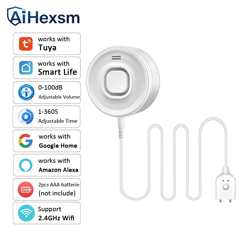 Home Security Alexa - 물 누수 센서 100DB 조절 가능한