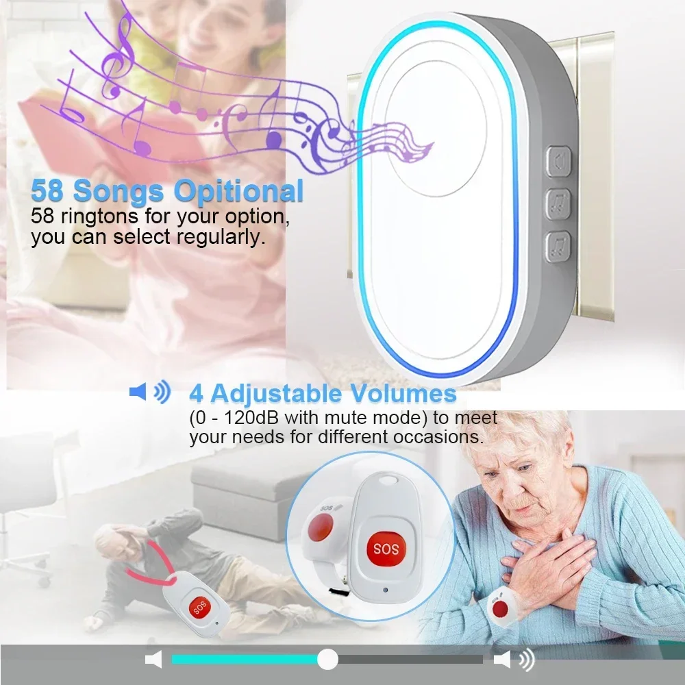 Topvico 무선 간병인 호출기 노인 환자용 SOS  - Home Security Upgrades 리뷰 및 가격