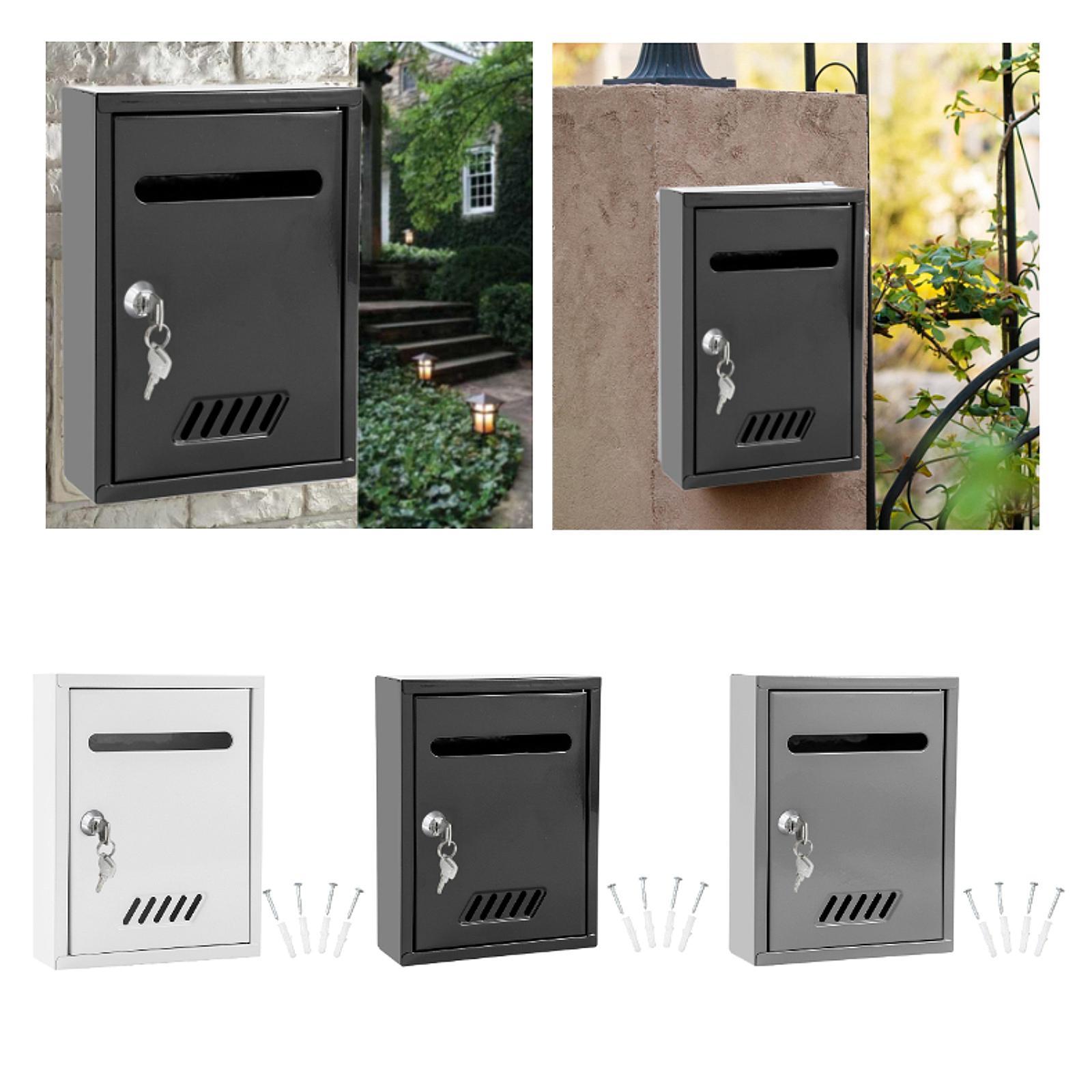 벽걸이 우편함 잠금 우편함, 방풍 금속 우편함, 보안  - Home Security Letters 리뷰 및 가격