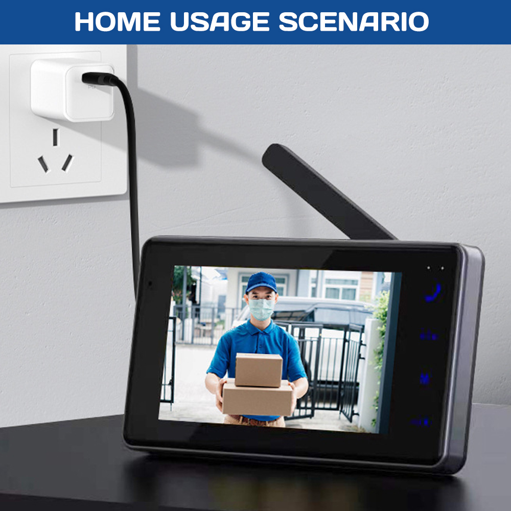 4.3인치 HD IPS 스크린 무선 비주얼 인터콤 초인 - Home Security No Wifi Needed 리뷰 및 가격