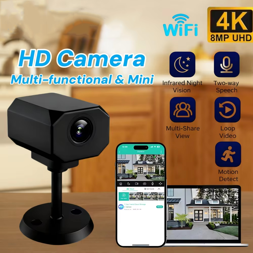 4K HD WiFi 보안 카메라, 가정용 미니 스마트  - Home Security And Monitoring 리뷰 및 가격
