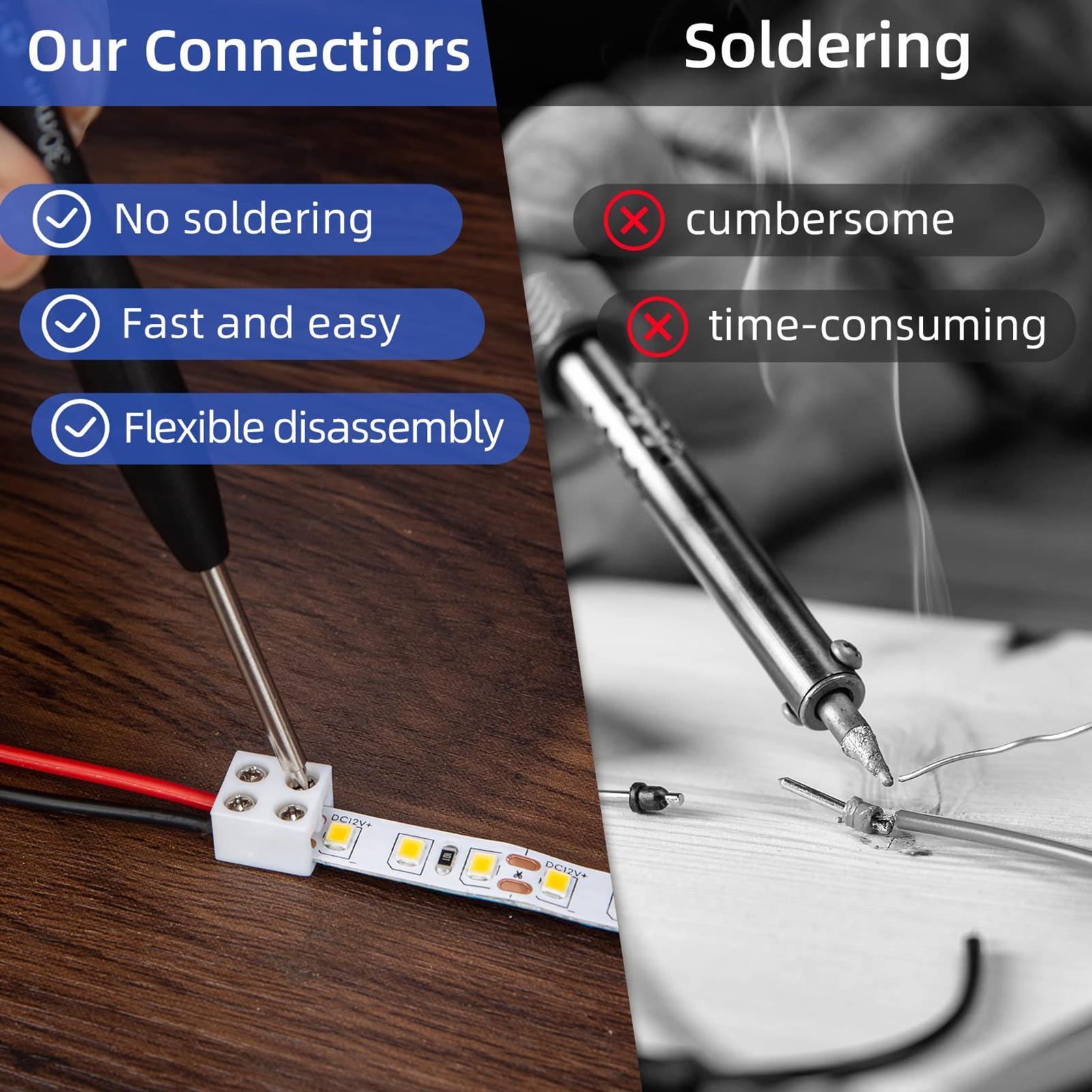 LED 스트립 커넥터 8mm 무납땜 스트립 라이트 커넥 - Home Security Providers 리뷰 및 가격