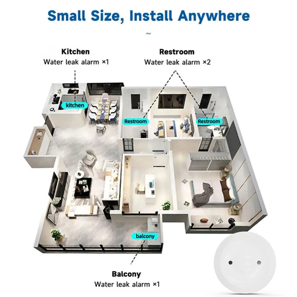 Zigbee3.0 스마트 누수 센서 스마트 라이프 앱  - Home Security Alexa 리뷰 및 가격