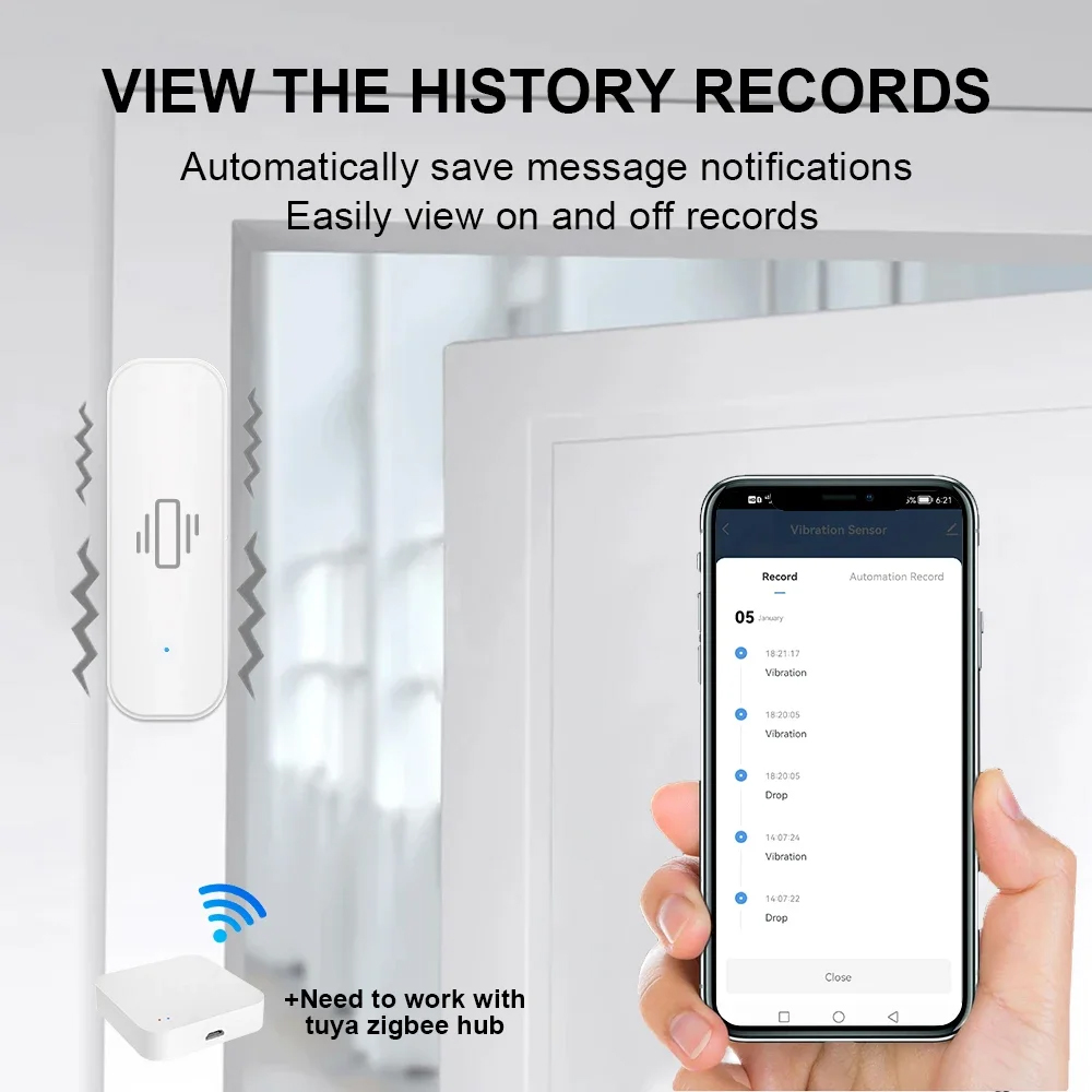 스마트 ZigBee 진동 센서 앱 모니터 홈 보안 보호 - Home Security And Monitoring 리뷰 및 가격