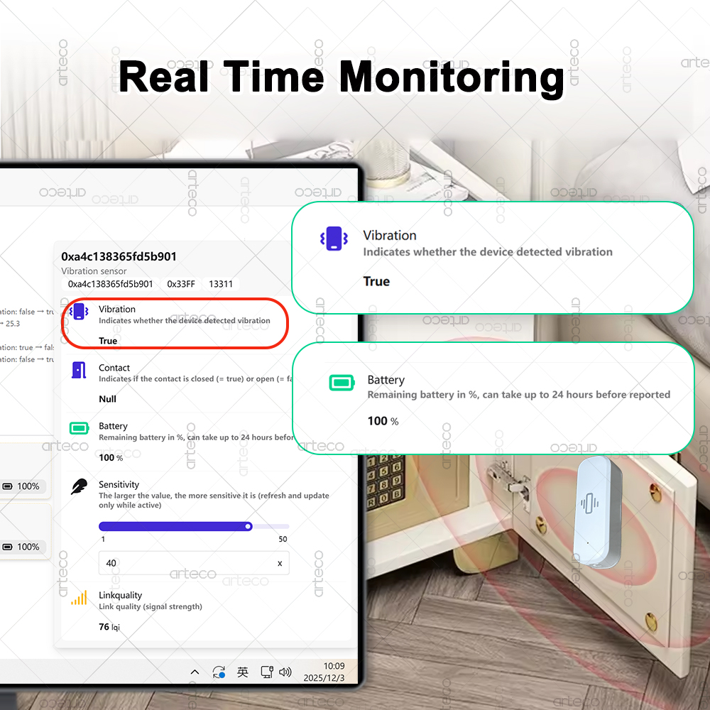 ZigBee 스마트 진동 센서 실시간 진동 모니터 센서 - Home Security And Monitoring 리뷰 및 가격
