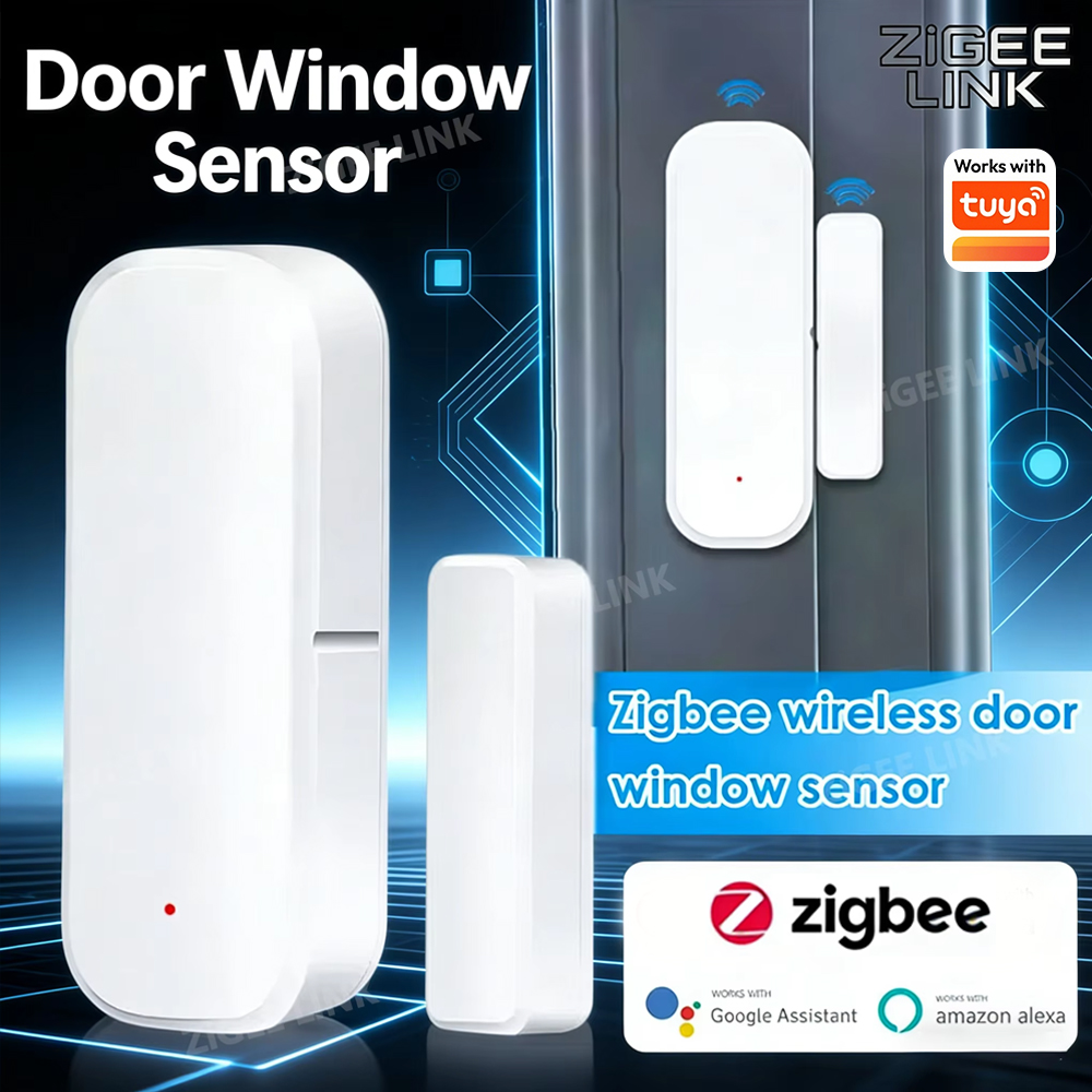 ZigBee 무선 도어 윈도우 센서 스마트 홈 자기 보 - Home Security Alexa 리뷰 및 가격