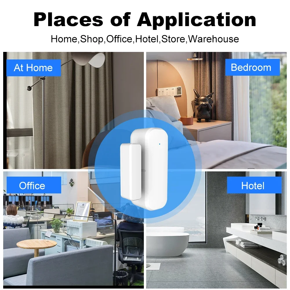 ZigBee 무선 도어 윈도우 센서 스마트 홈 자기 보 - Home Security Alexa 리뷰 및 가격