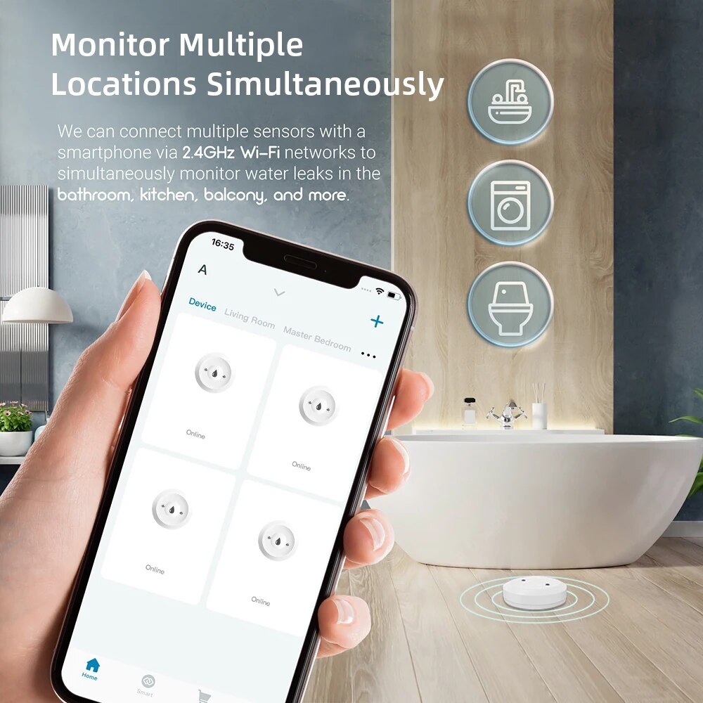 투야 스마트홈용 지그비 누수 감지 센서, 홍수 안전 알 - Home Security Alexa 리뷰 및 가격