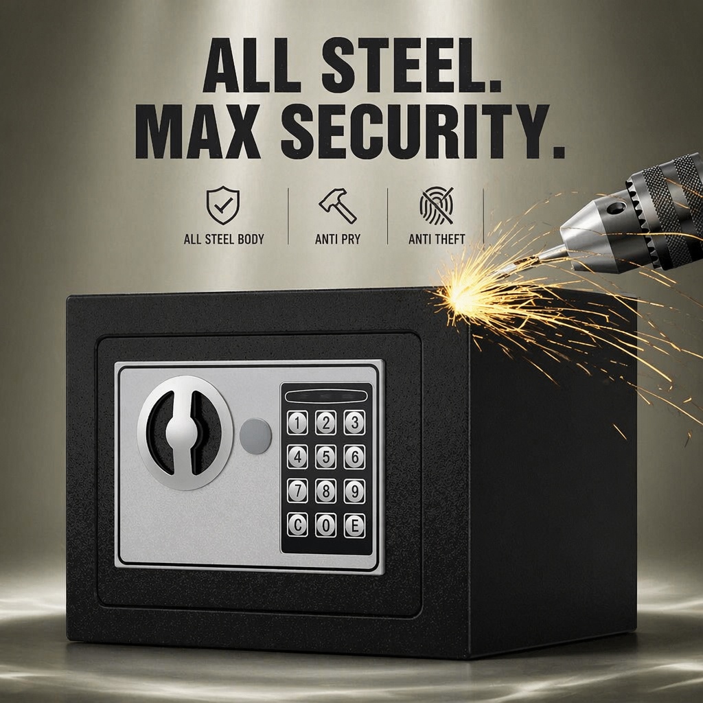 올스틸 전자 디지털 키패드 금고, 이중 비밀번호 키 잠 - Home Security Safe 리뷰 및 가격
