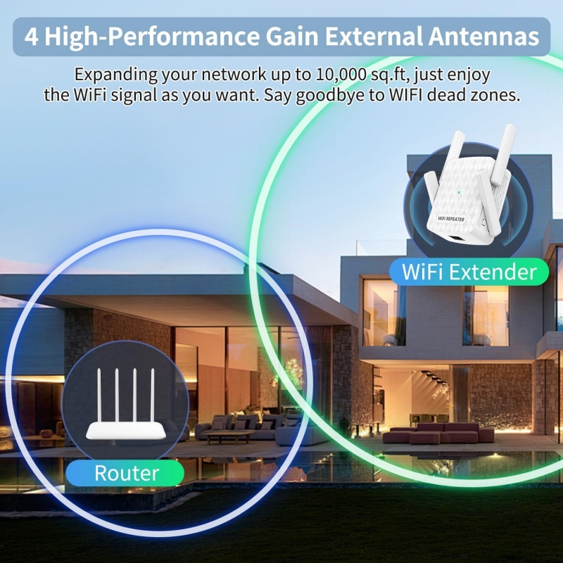 1200Mbps 무선 Wifi 익스텐더 Wifi 리피터 - Home Security Wireless 리뷰 및 가격