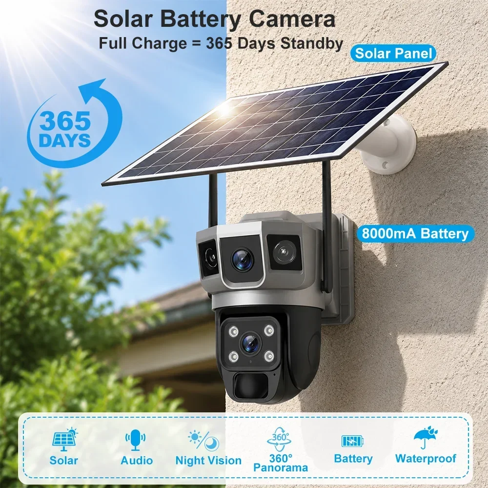 V380 4K 3화면 4G 카메라 태양광 배터리 PIR - Home Security Upgrades 리뷰 및 가격