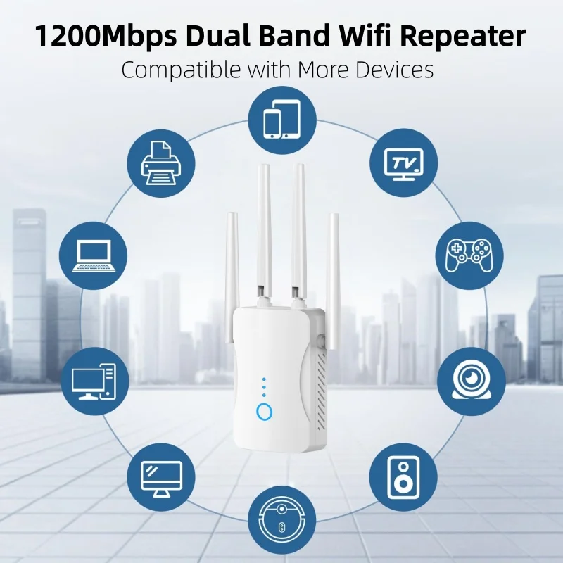 1200Mbps 듀얼 밴드 WiFi 리피터 무선 2.4 - Home Security Wireless 리뷰 및 가격