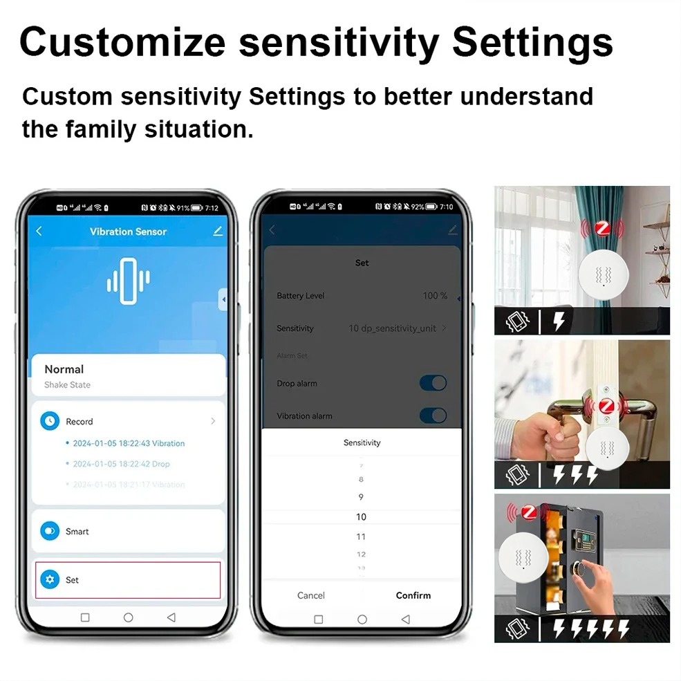 Tuya ZigBee 스마트 진동 및 기울기 센서 홈  - Home Security Alexa 리뷰 및 가격