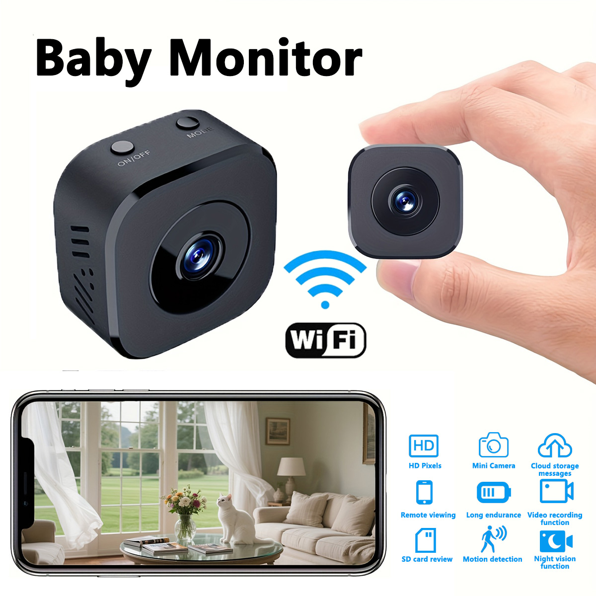 1080P HD 미니 WiFi 카메라 실내 안전 보안  - Home Security And Monitoring 리뷰 및 가격