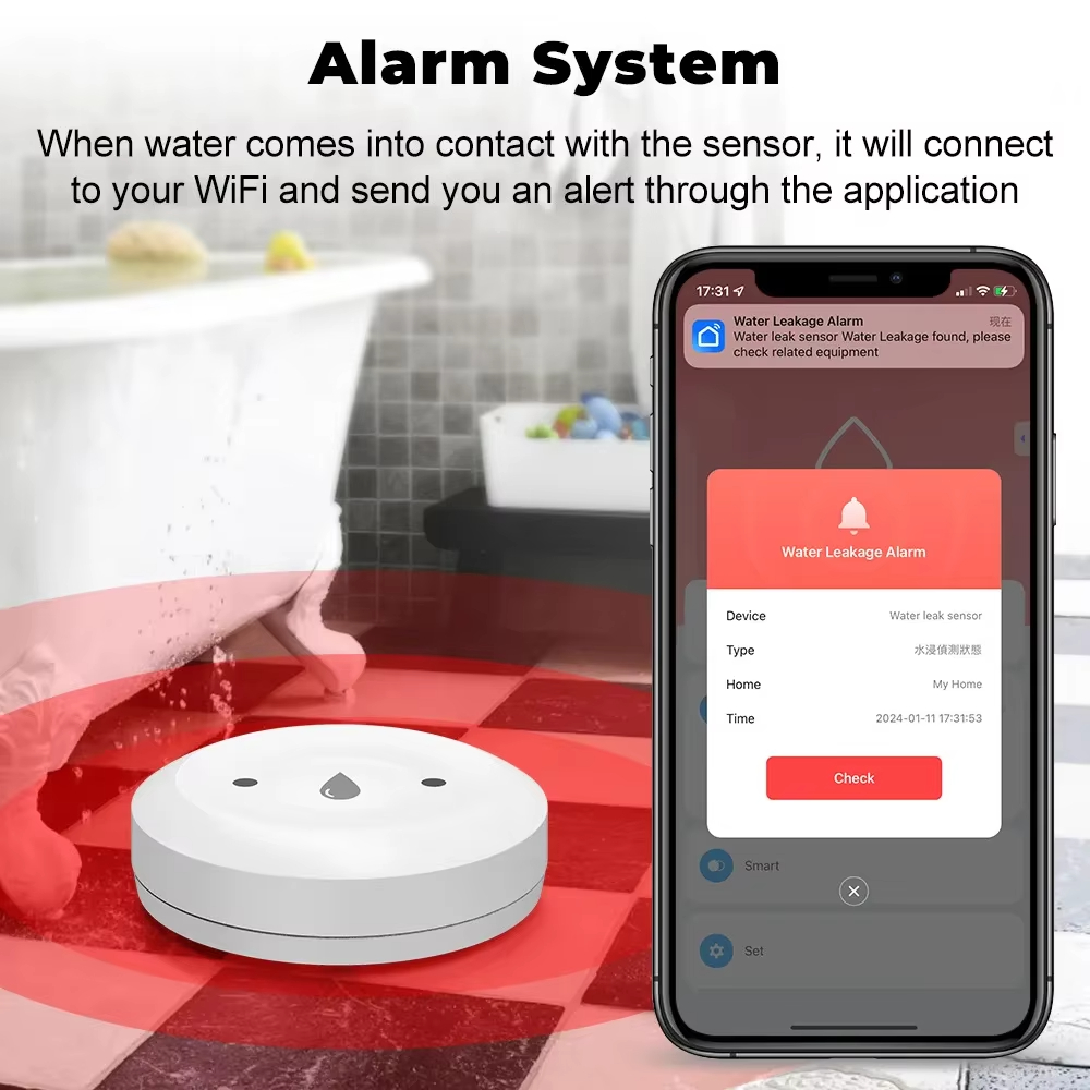 Tuya ZigBee 3.0 누수 감지기 홈 어시스턴트 - Home Security Alexa 리뷰 및 가격