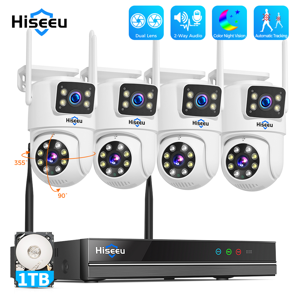 하이시루 6MP WiFi 듀얼 렌즈 카메라 보안 시스템 - Home Security Kit With Camera 리뷰 및 가격