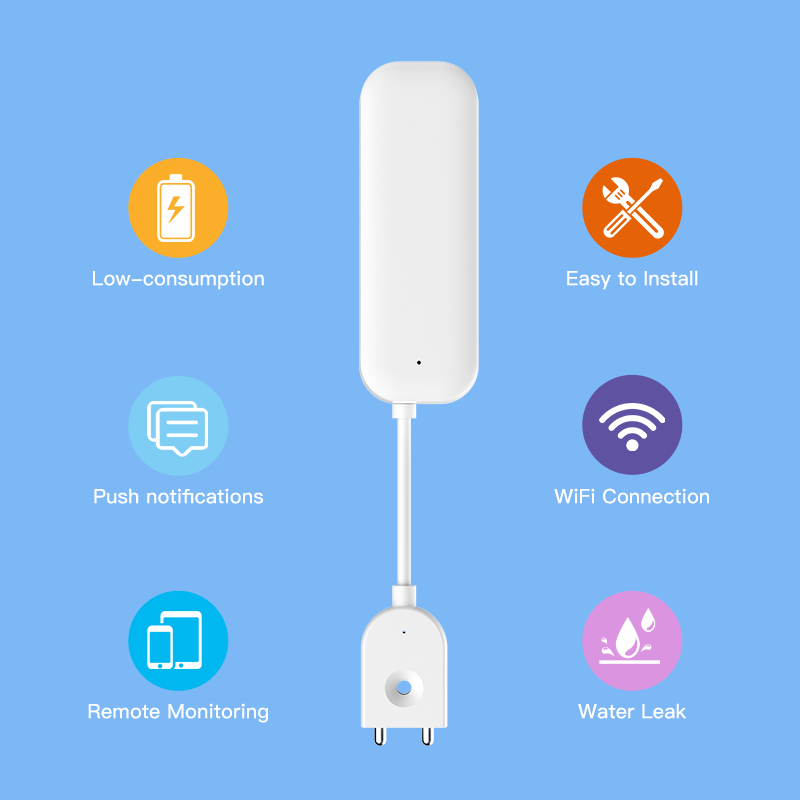 Tuya WiFi ZigBee 워터 센서 누출 경보 홍 - Home Security Business 리뷰 및 가격
