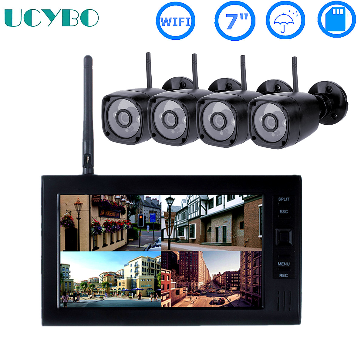 LCD CCTV 보안 시스템 와이파이 무선 카메라 비디 - Home Security Kit With Camera 리뷰 및 가격