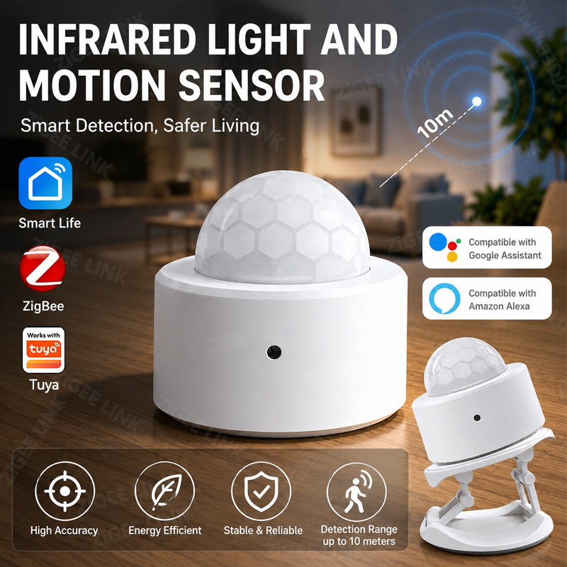 ZigBee 3.0 PIR 모션 센서 무선 스마트 홈  - Home Security Alexa 리뷰 및 가격