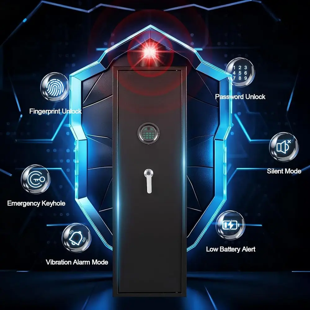 생체 인식 지문 금고 - 8-10개의 소총 및 권총 보 - Home Security Safe 리뷰 및 가격