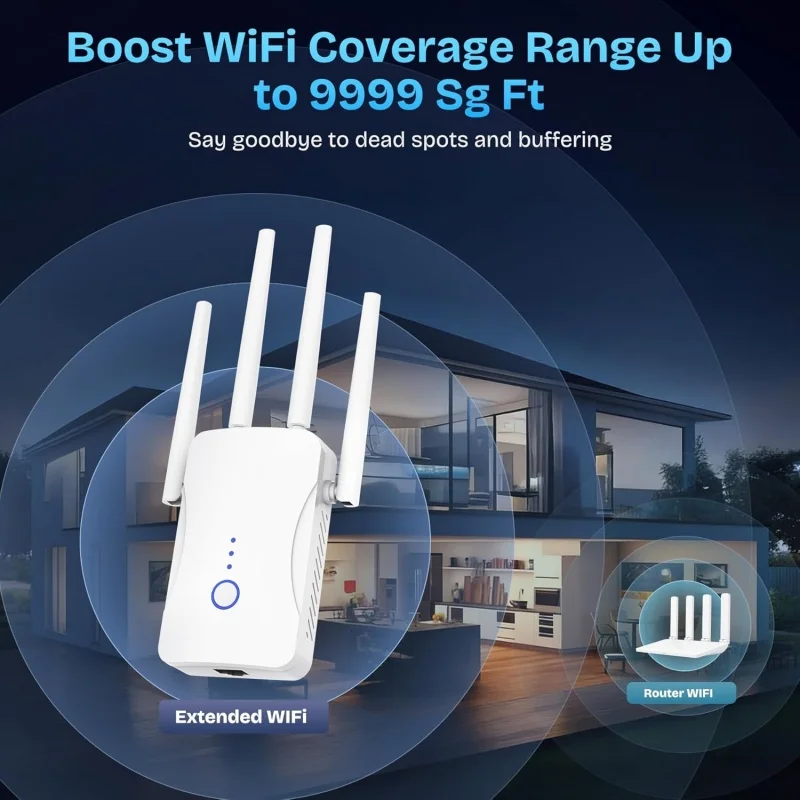 2.4G/5GHz 듀얼 밴드 와이파이 리피터 1200M - Home Security Wireless 리뷰 및 가격