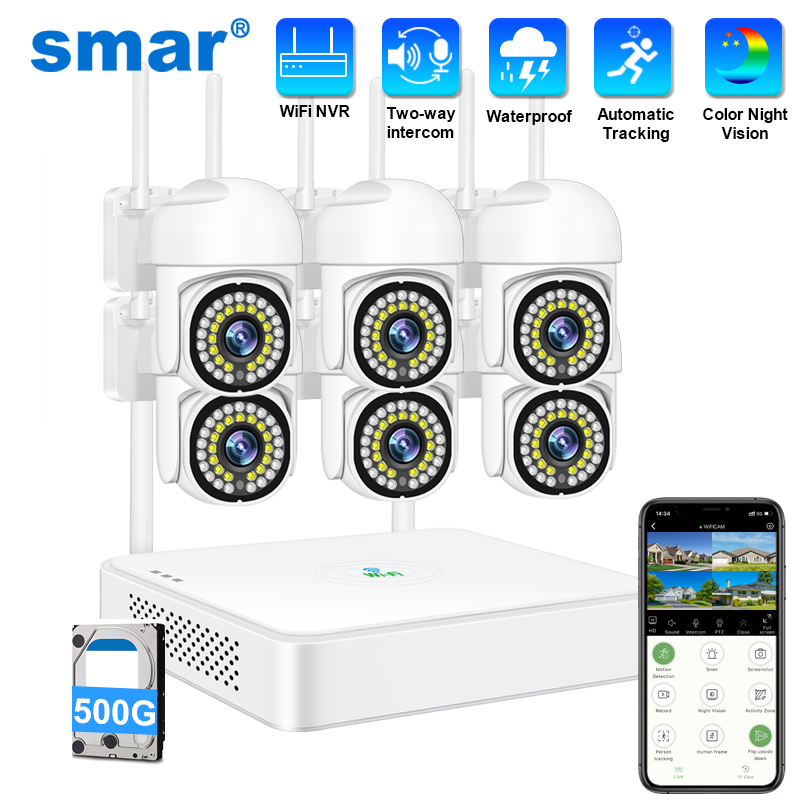 Smar 3MP 무선 CCTV 보안 카메라 시스템 PT - Home Security Kit With Camera 리뷰 및 가격