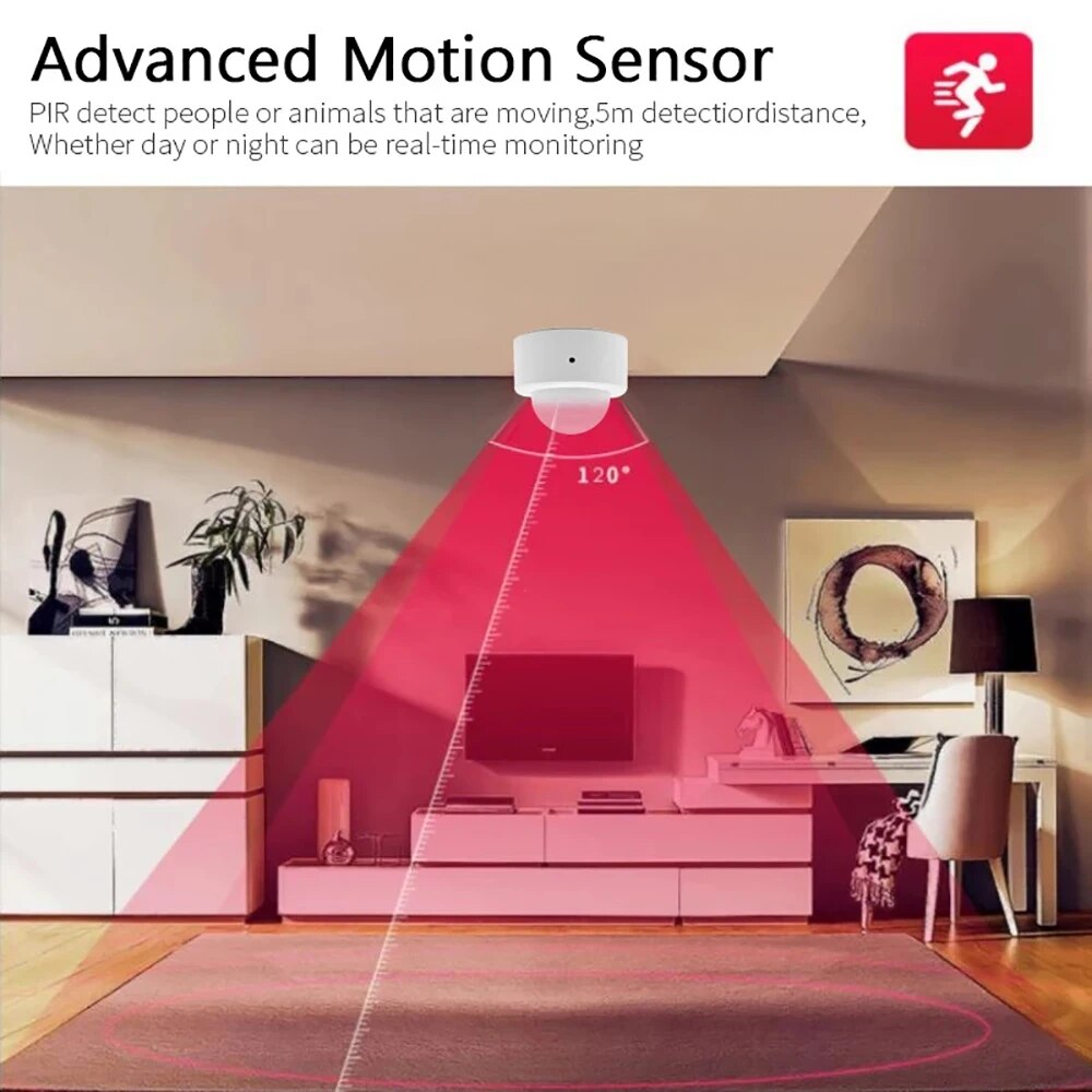 Zigbee 미니 PIR 모션 센서, 인체 모션 적외선 - Home Security Alexa 리뷰 및 가격