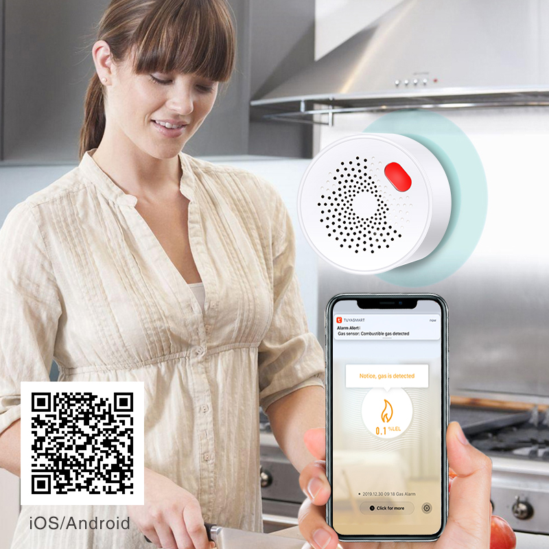 Tuya 스마트 홈 와이파이 천연 가스 센서, 가연성  - Home Security Business 리뷰 및 가격