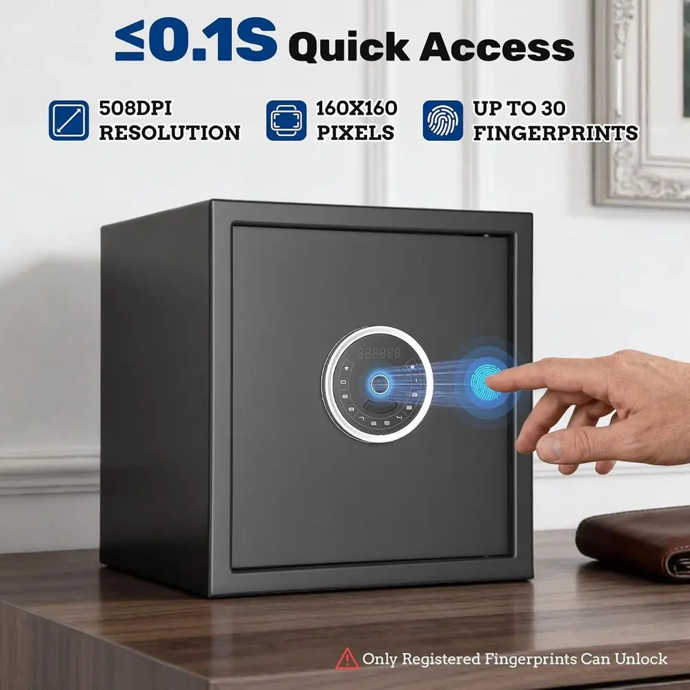 1.5 자동 개방형 생체 인식 금고(터치스크린 키패드  - Home Security Safe 리뷰 및 가격